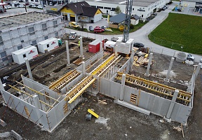 Baufortschritt Betriebsgebäude Elektro Esl im Gewerbepark Tamsweg